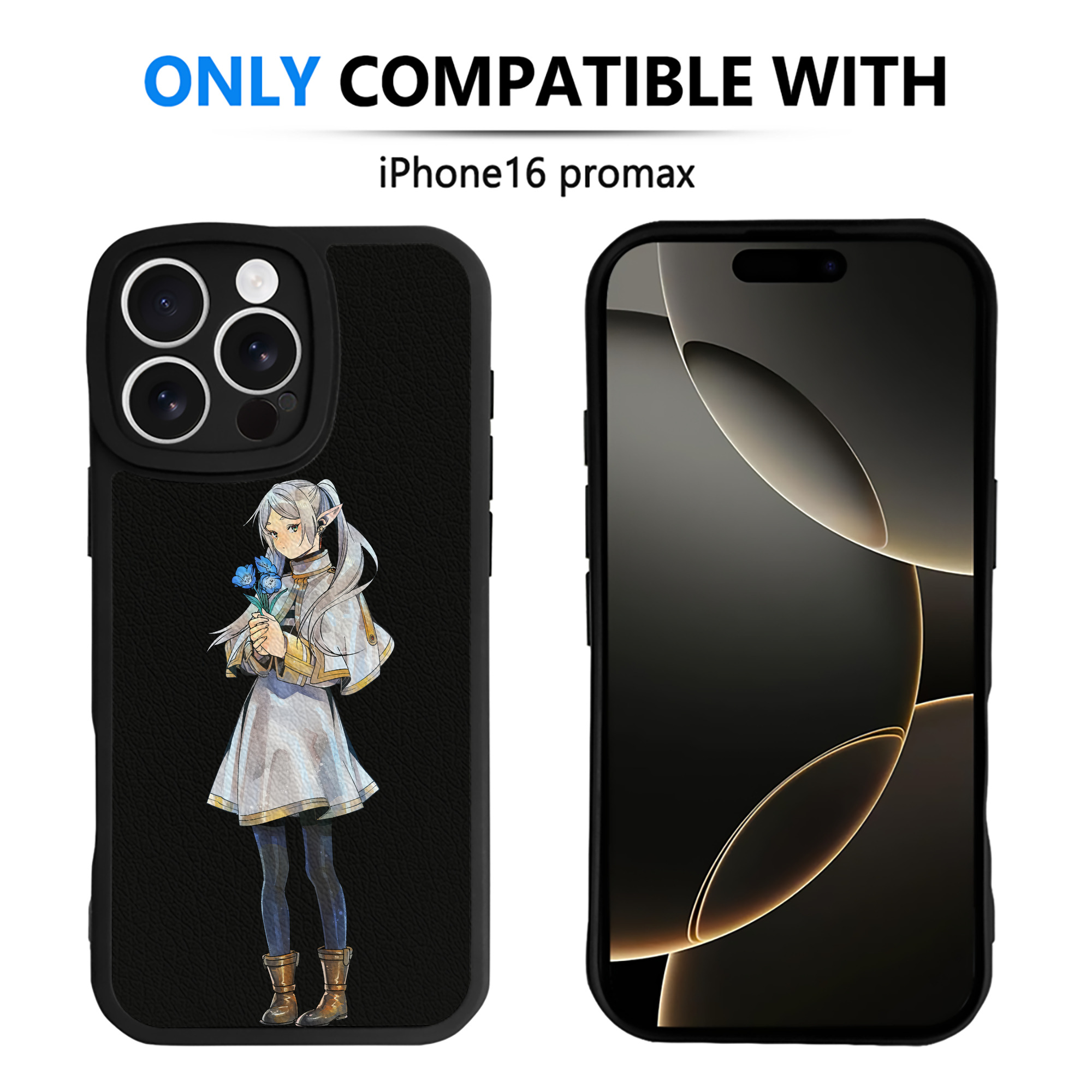 （画像用） 葬送のフリーレン Frieren 【iPhone 16シリーズ対応】シリコンスマホケース（レザー調） 材質：シリコン